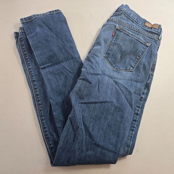Levi's 421 Jeans Juniors - Women's 9 / 29 Blue Medium Wash Skinny Natural Fade - Picture 10 of 16